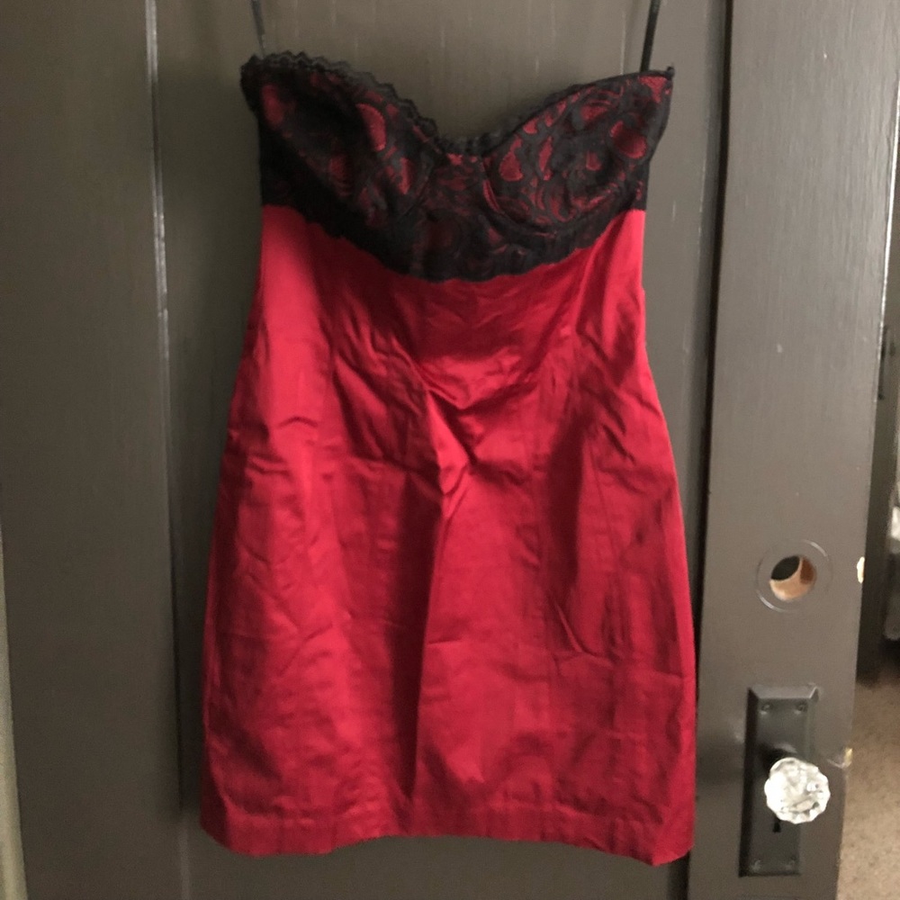Bebe red corset dress